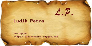 Ludik Petra névjegykártya