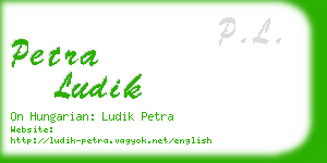 petra ludik business card